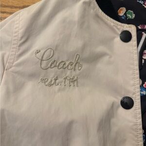 Coach women’s Light Tan Jacket with Floral Lining